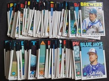 1986 Topps Baseball Lot of (150) Signed Cards - All Different - MLB -Autographed