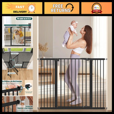 36" Extra Tall Baby Gate for Stairs - Auto Close Dog Gate for Doorways Pets