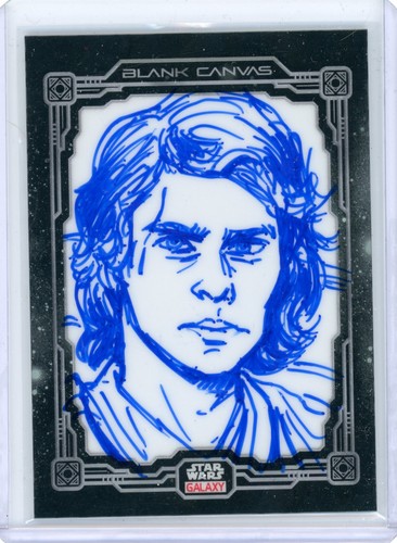 Anakin Skywalker Auto 2025 Topps Star Wars Chrome Galaxy /1 Artist Canvas Sketch
