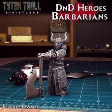 Image of Dungeons & Dragons - Playable Character Female Dwarf - Barbarian, Fighter