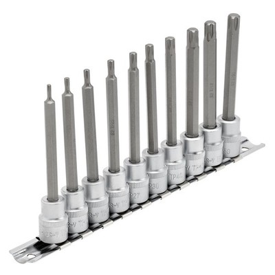 Draper Torx Star Plus Buchse Bit Set 1cm Quadrat Dr 100mm 10 Teile 16340