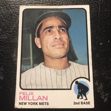 1973 TOPPS  FELIX MILLAN  & Bonus Card 1981 Claudell Washington  NY METS