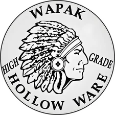 VINTAGE WAPAK HOLLOW WARE CAST IRON SKILLET BREAD PAN COOKWARE STICKER DECAL