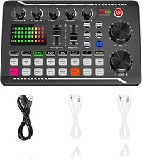 F998 Sound Card Professional Audio Mixer For Live Steaming For Music Recording