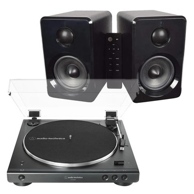 Audio-Technica LP60XBT Bluetooth Plattenspieler AV:LINK Aktiv BT Lautsprecher schwarz