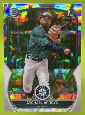 MICHAEL ARROYO ATOMIC REFRACTOR RC - 2023 1st Bowman Chrome #BCP-63 Mariners