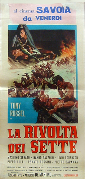 Locandina originale film La rivolta dei sette (1964) - Regia di Alberto De Martino