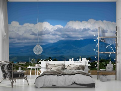 3D Cloud Mountain Sky Self-adhesive Removable Wallpaper Murals Wall 120