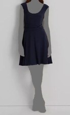 $125 Ralph Lauren Women's Blue Scoop-Neck Cap-Sleeve Fit & Flare Dress Size 6
