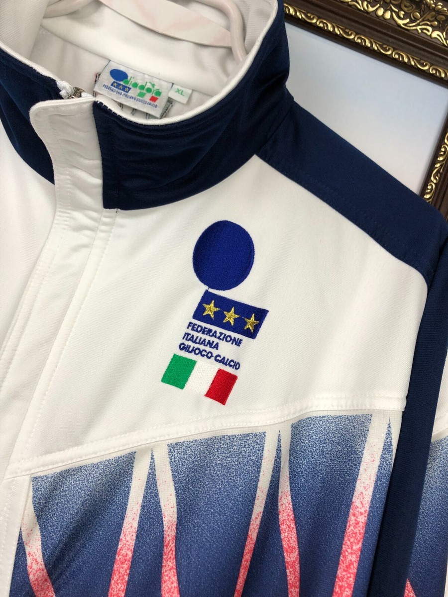 Vintage 90's Diadora Italy Football Jacket Soccer Track Top