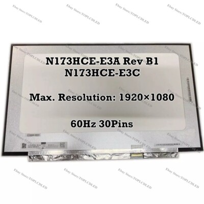 Schermo LCD 17.3 Pollici FHD IPS Per N173HCE-E3C - 30 Pin Non Touch, Opaco
