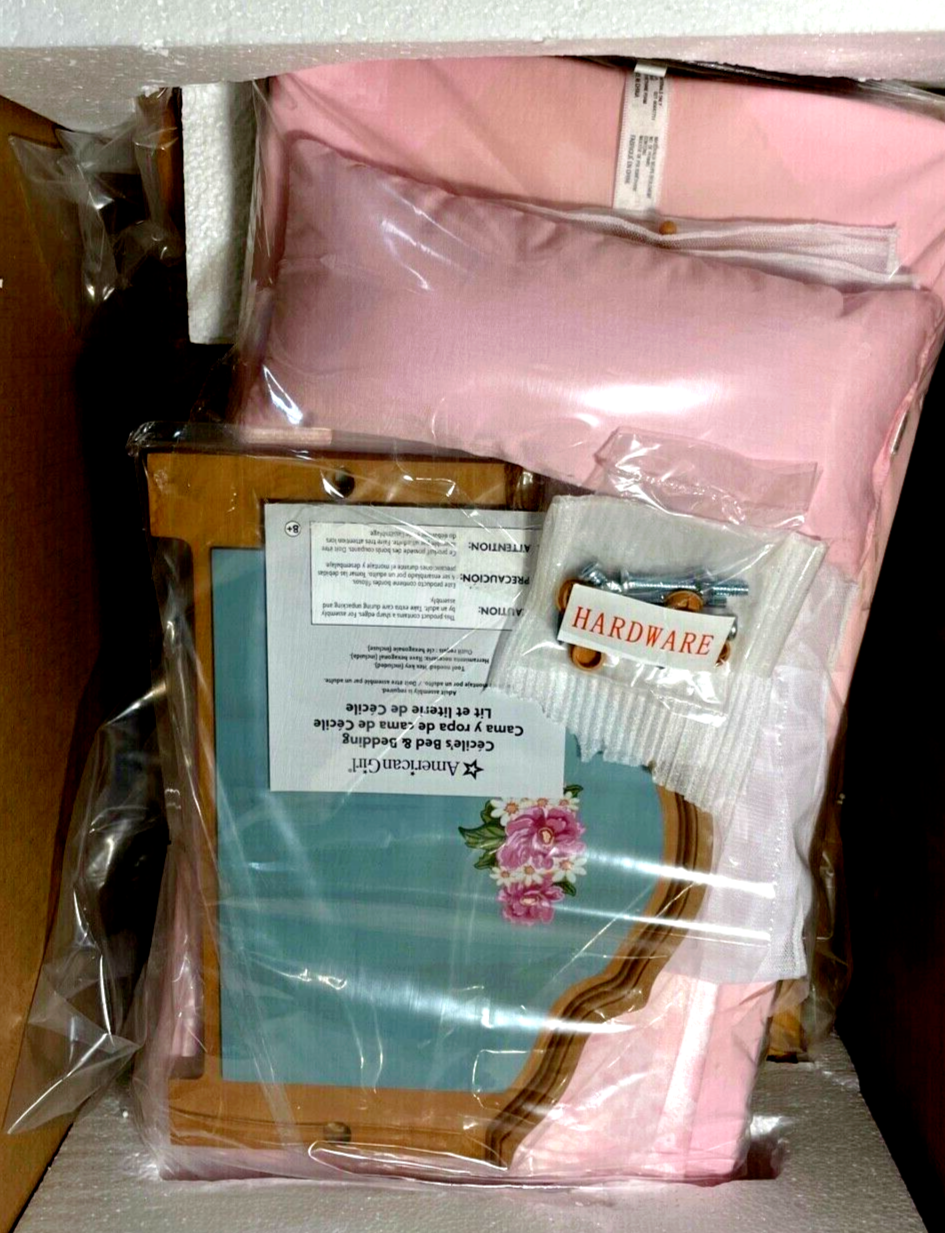 American Girl Doll Cecile and Marie Grace NEW Half Canopy Bed Bedding