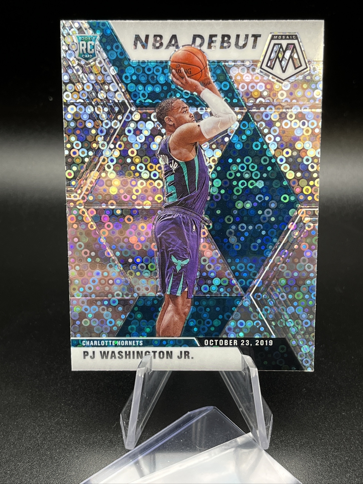 PJ WASHINGTON JR 2019-20 Mosaic Disco Prizm Rookie Card Charlotte Hornets 278
