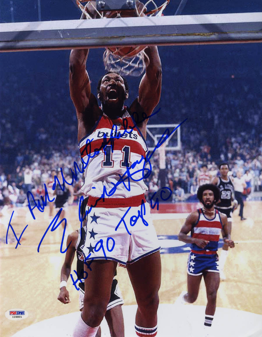 Elvin Hayes Autographed Signed Washington Bullets 11x14 SI Cover Photo +Quote HOF 90 TOP 50 PSA/DNA 