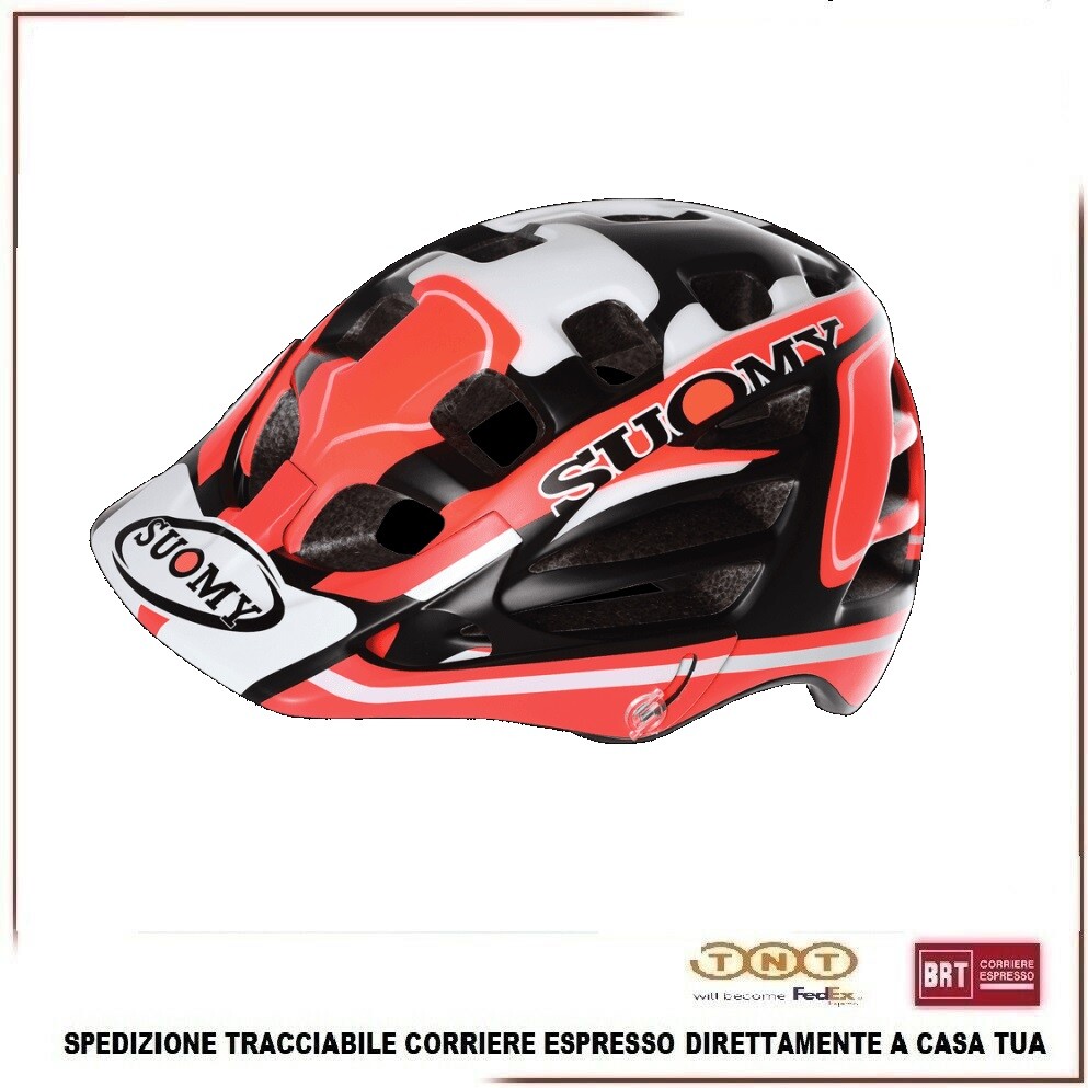 Casco Bici Enduro Suomy Scrambler Mtb Rosso Camo Ciclismo E-Bike Alll Montain  M