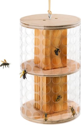 Wood Wasp Traps Outdoor Hanging, Outdoor Fly Trap, Insect Catcher for Fly, Wasps
