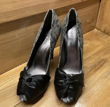 Nine West Shoes High Heels Black Satin Evening Women’s Size US 7M Pumps