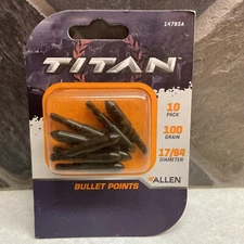 Allen Titan Bullet Points 17/64 Diameter 100 Grain 10 Pack 14785A