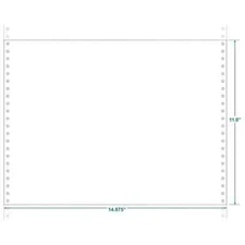 14-7/8" x 11" (W x H) Continuous 20# dot matrix, Blank (2600 pages)
