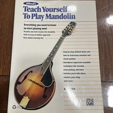 Alfred’s Teach Yourself To Play Mandolin - Like New, NO DISC VERSION OF BOOK.
