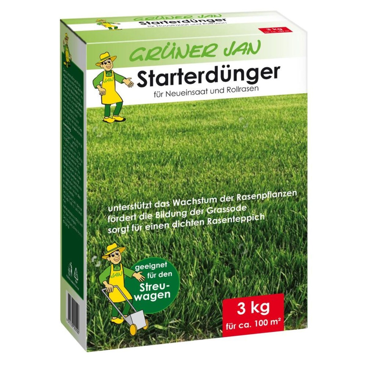 Grner Jan Starterdnger 3kg Rollrasen Saat Fertilizer Voll Langzeit Garten  Neu | eBay.de