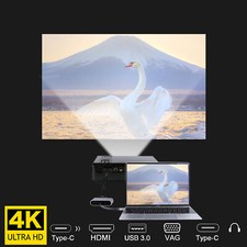 5-in-1 Type C to HDMI VGA USB C Adapter - Dual Monitor Mini Converter Cable