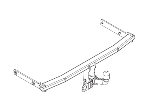 Anhängerkupplung für VW Golf V 11.2003-08.2008 + El. Kit 13-polig + Adapter - Bild 5 von 9