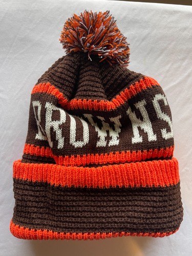 Cappello invernale Cleveland Browns lavorato a maglia berretto nuova era berretto su campo pile USA - Foto 5 di 6
