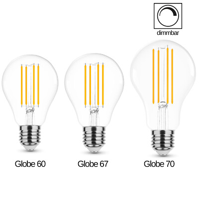 E27 Filament LED Leuchtmittel Birnen Dimmbar 8W 10W 15W / A60 A67 A70 