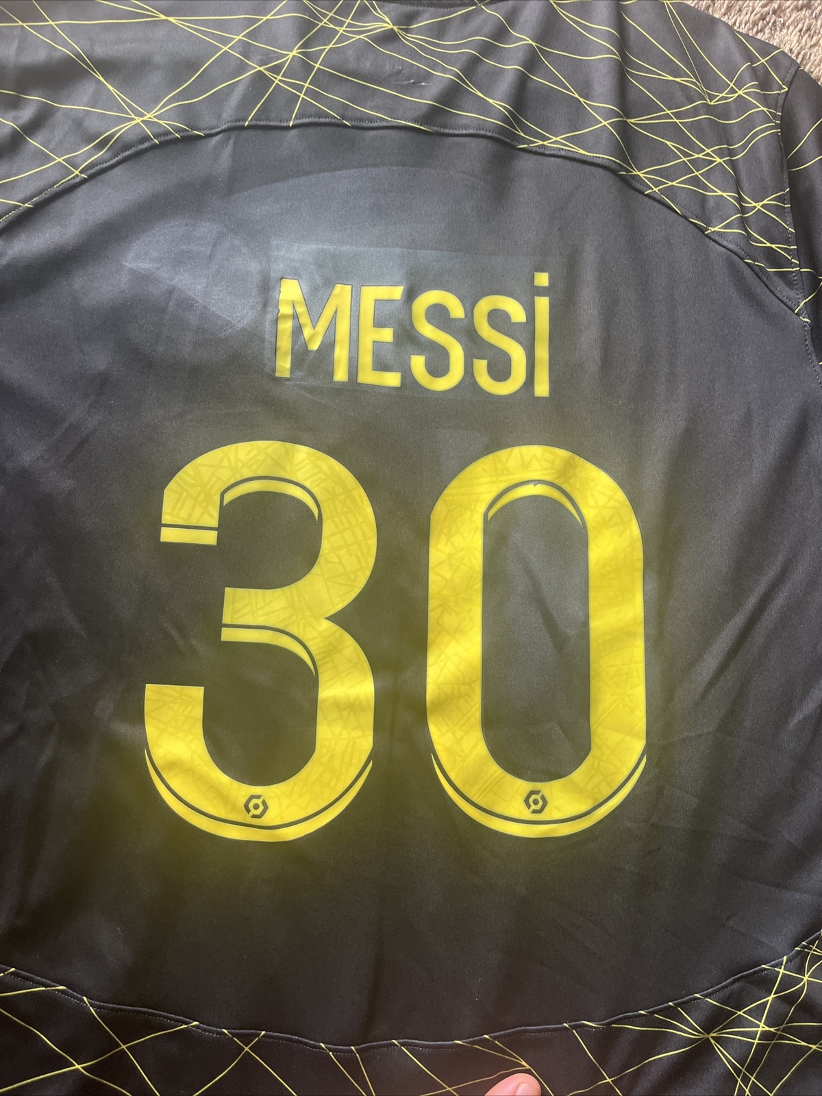 2022/23 PSG Fourth Jersey 30 Messi XL Jordan Soccer League Kit 4th