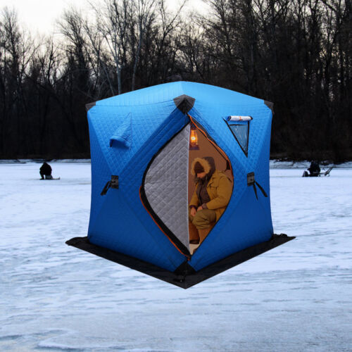 Tenda Pesca Ghiaccio Portatile Pesca Picnic Quadrata Libera Installazione Tenda 145*165cm - Foto 3 di 23