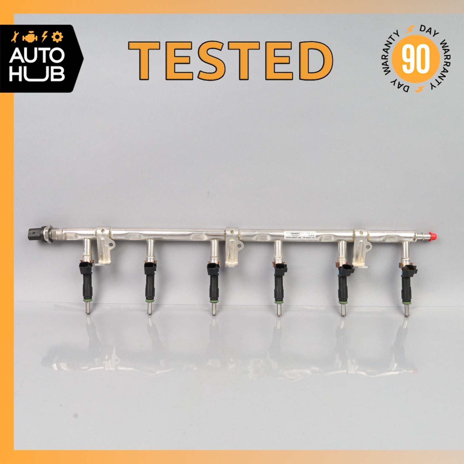 Aston Martin DBS DB11 5.2L V12 Left Fuel Injection Rail Line w/ Injectors OEM