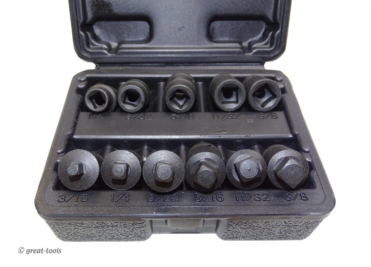SQUARE PLUG IMPACT SOCKETS pipe plug socket set male female