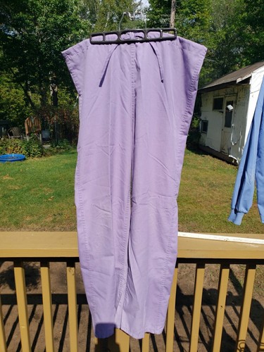Dilly Purple Medium Scrub Set Floral Preowned - Picture 5 of 10
