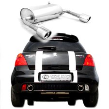 FOX Endschalldämpfer re li für Suzuki Swift Sport 3 MZ EZ ab 05 1x100 Edelstahl