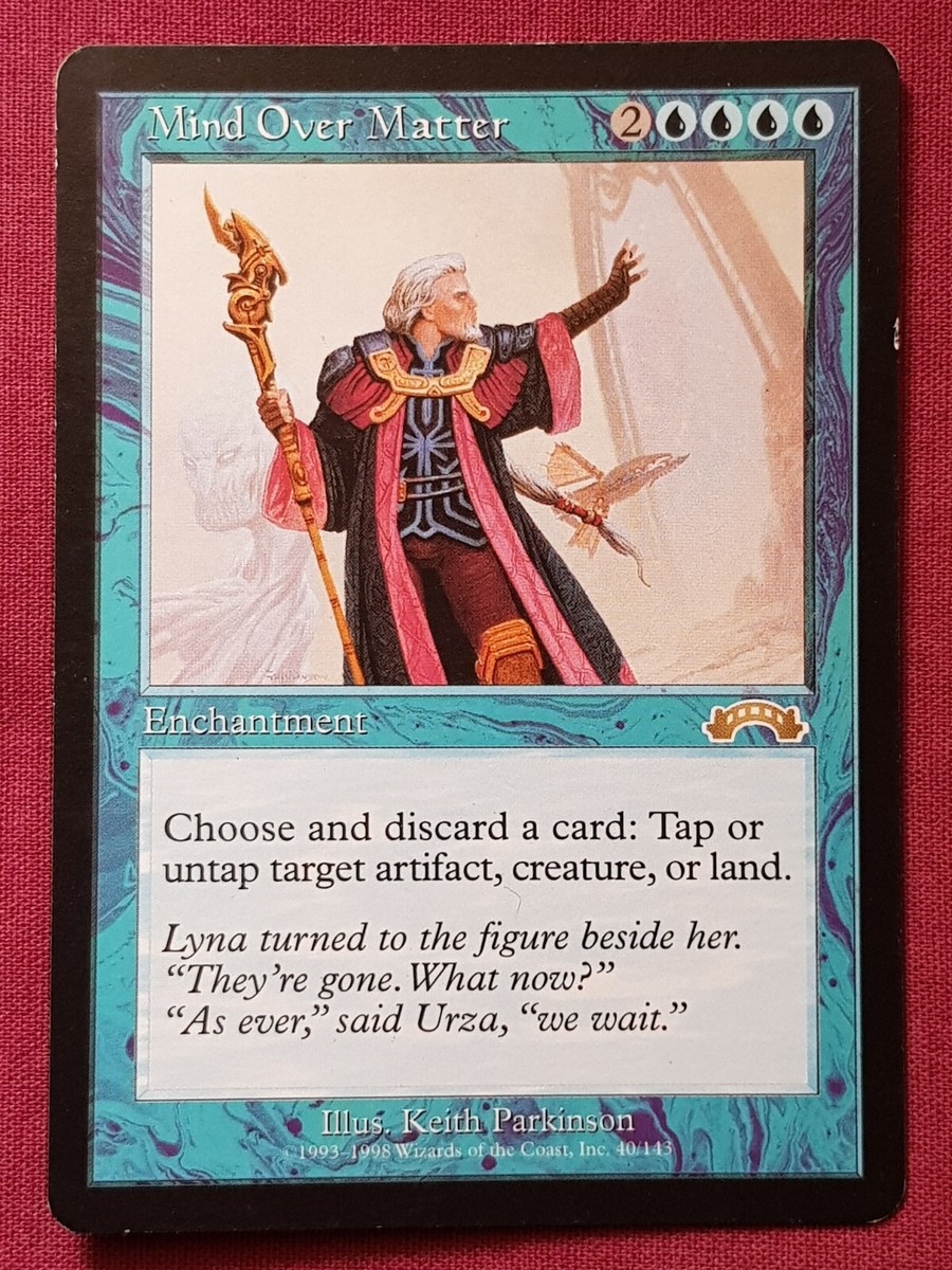 マジック：ザ・ギャザリング Mind Over Matter エクソダス Magic The Gathering EXODUS MIND OVER MATTER blue card MTG | eBay UK