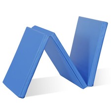 Tri-Fold Thick Exercise Mat Gym Gymnastic Balance Mat for Yoga Fitness Blue