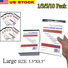 Large 50 Set Sales Book Order Receipt Invoice Carbonless Copy  5.5" X 8.5"