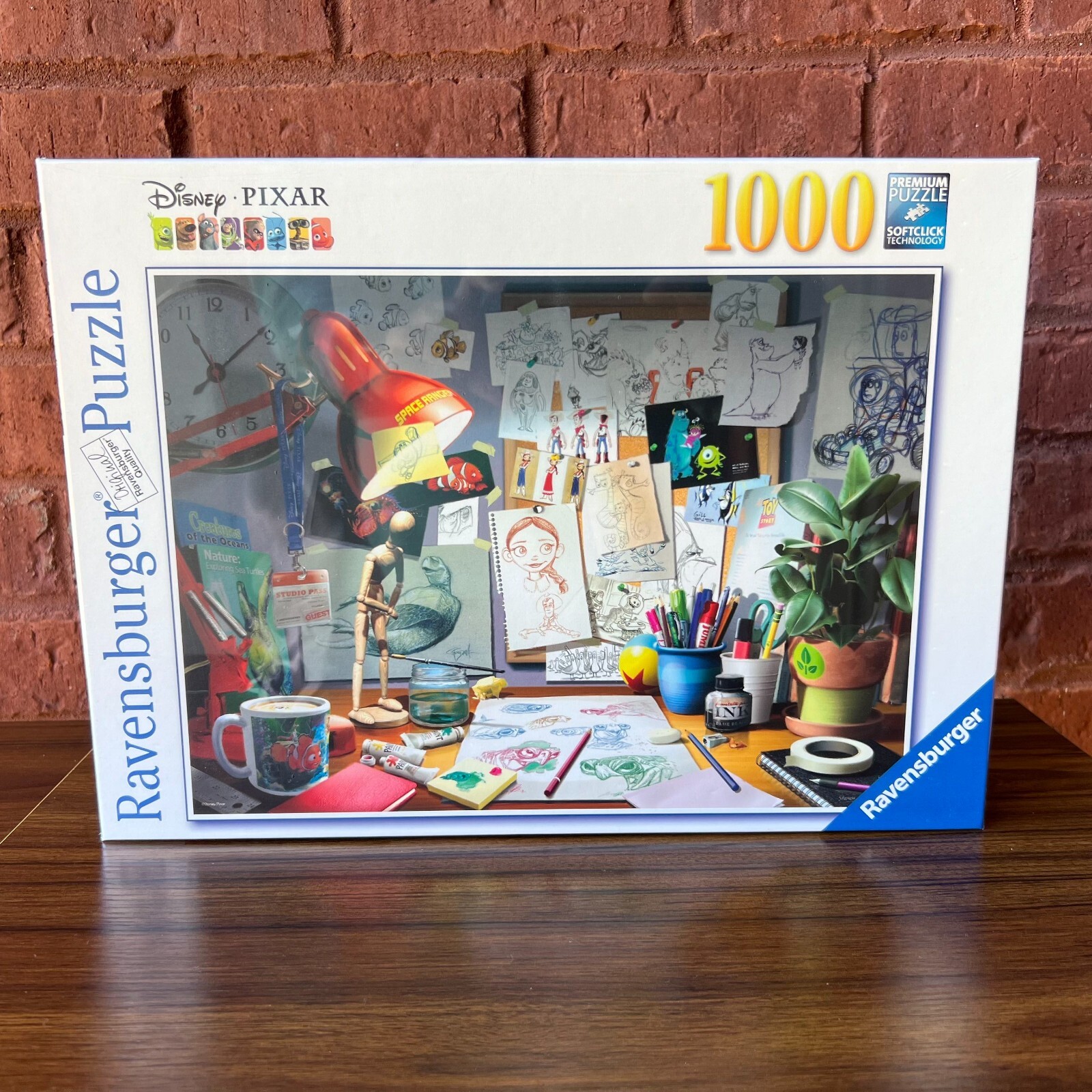 Ravensburger Disney Pixar The Artist's Desk 1000 Piece Puzzle NEW No