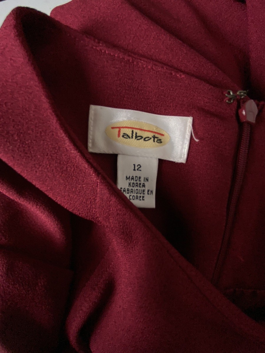 Talbots Dress Womens 12 Sheath Burgundy Lined Modest Career Office Work Vintage | eBay Talbots Dress Womens 12 Sheath Burgundy Lined Modest Career Office Work Vintage | eBay
