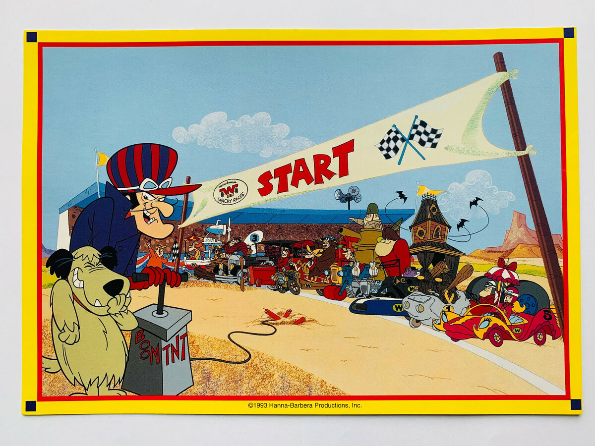 HANNA BARBERA WACKY RACES Print DASTARDLY & MUTTLEY READY HANNA BARBERA WACKY RACES Print DASTARDLY & MUTTLEY READY