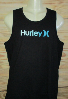 #ad MENS HURLEY BLACK TANK TOP T SHIRT SIZE L $19.90