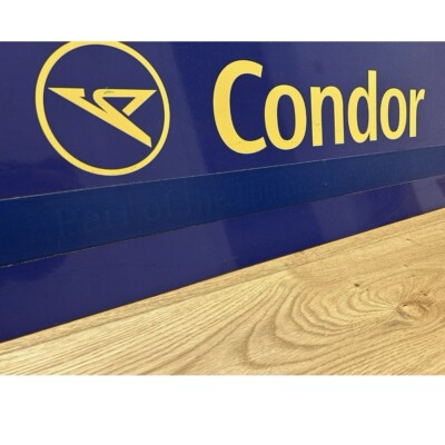CONDOR Thomas Cook Schild / Metallic Airline Sign