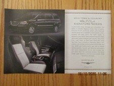 2010 Chrysler Town Country Sales Brochure Sheet Nos Excellent Condition