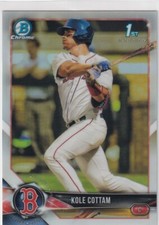 2018 BOWMAN CHROME 1ST RC REFRACTORS KOLE COTTAM BOSTON RED SOX (QTY) S2940