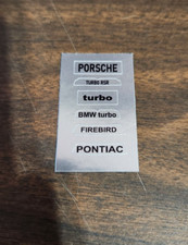 Aurora AFX Foil Chrome Windshield Porsche Firebird BMW Repro Stickers DieCut 