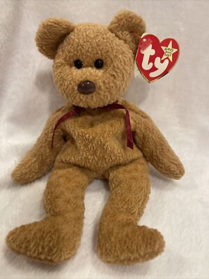 Ty Beanie Baby Curly the Bear  With Tag DOB April 12, 1996