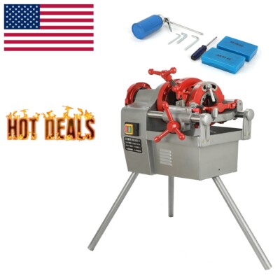 Threading Machine 110V Electric Pipe Threader Tool 1/2''-2'' Threading Cutter