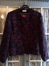 Ladies Formal/wedding Burgandy/ Black Jacket