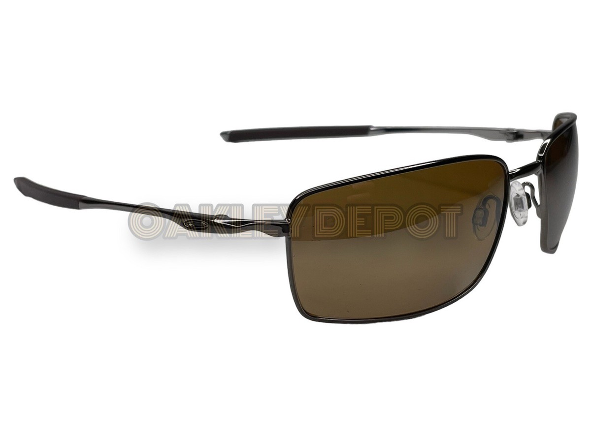 ✓🕶️ OAKLEY SQUARE WIRE 4075 TUNGSTEN/TUNGSTEN IRIDIUM POLARIZED